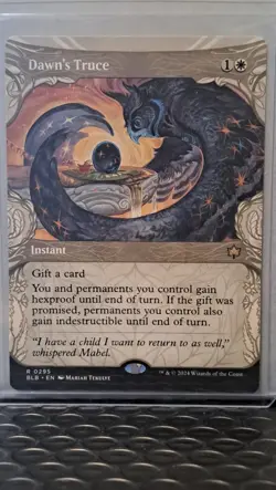 MTG Bloomburrow - Dawn's Truce #295 "Showcase" (Rare Instant) - Image 1