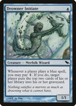 Drowner Initiate 1x MtG Shadowmoor SP/NM - Image 1