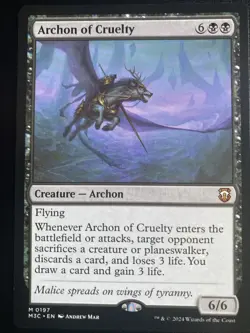 Archon of Cruelty Magic mtg NM-Mint, English Commander Modern Horizons 3 x1 - Image 1