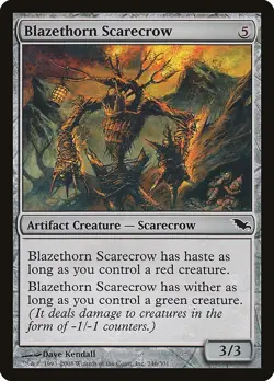 Blazethorn Scarecrow 1x MtG Shadowmoor SP/NM - Image 1