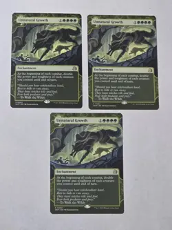 3x Unnatural Growth - WoE Enchanting Tales - Near Mint - MTG - Image 1