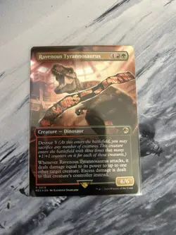 Ravenous Tyrannosaurus (Borderless Foil) - MTG - Card #0018 - REX - Image 1