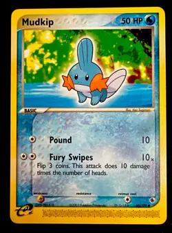Mudkip 60/109 NM Ruby and Sapphire Set Pokemon Vintage Card - Image 1