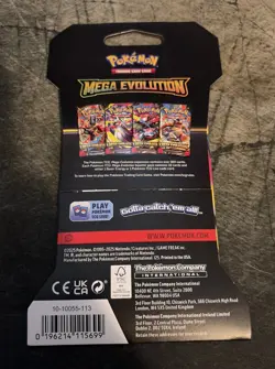 Pokemon Mega Evolution Sleeved Booster Pack Random Art Factory Sealed - Image 2