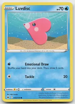 Pokemon Luvdisc Common Crown Zenith 035/159 LP - Image 1