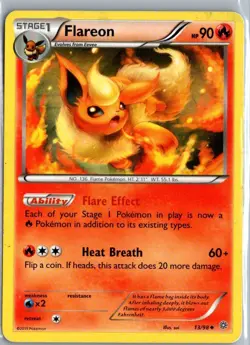 Pokemon TCG Flareon 13/98 Ancient Origins MP - Image 1