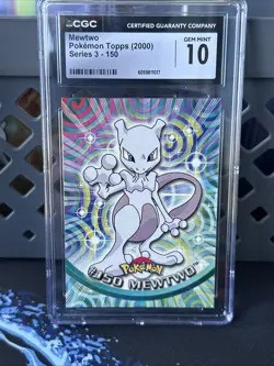 2000 Topps Pokemon Series 3 Mewtwo #150 CGC 10 Gem Mint - Image 1
