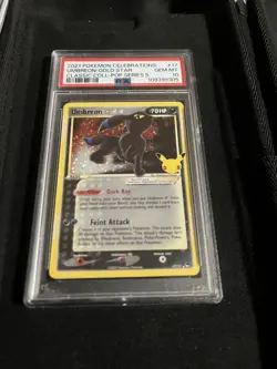 2021 POKEMON CELEBRATIONS CLASSIC COLLECTION #17 UMBREON-GOLD STAR PSA 10 - Image 2