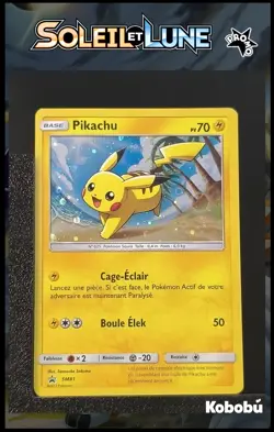 Carte Pokemon Pikachu SM81 Holo FR Promo Soleil Et Lune 2 - Image 1