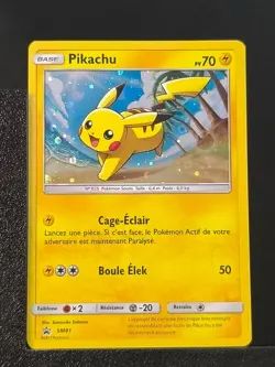 Carte Pokemon Pikachu SM81 Holo FR Promo Soleil Et Lune 2 - Image 2