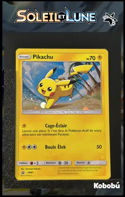Carte Pokemon Pikachu SM81 Holo FR Promo Soleil Et Lune - Image 1