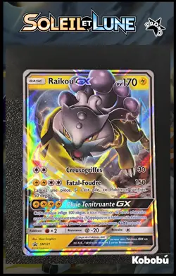 Carte Pokemon Raikou GX SM121 FR Promo Soleil Et Lune - Image 1
