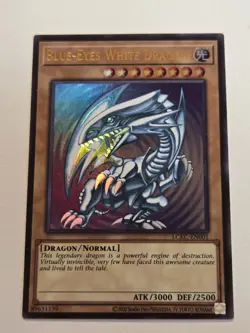 Blue-Eyes White Dragon LCKC-EN001 (Version 2) SDK Art Yugioh Ultra Rare NM - Image 1