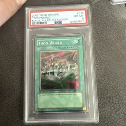 Toon World MRL-076 YuGiOh Magic Ruler Foil PSA 8 NM-MT - Image 1