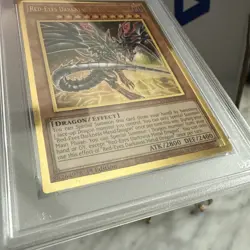 Yugioh Red-Eyes Darkness Metal Dragon MGED-EN009 Gold Rare 1st Alt Art PSA 8 - Image 3