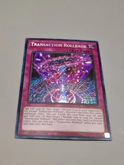 Yugioh! TCG - Transaction Rollback - Secret Rare - RA04-EN105 - Stampede - Image 1