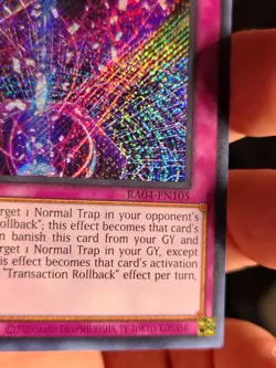 Yugioh! TCG - Transaction Rollback - Secret Rare - RA04-EN105 - Stampede - Image 4