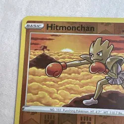 Pokemon Card Hitmonchan Sword & Shield Reverse Holo 095/202 Near Mint - Image 2
