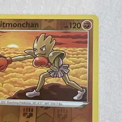 Pokemon Card Hitmonchan Sword & Shield Reverse Holo 095/202 Near Mint - Image 3