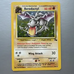 Aerodactyl 1/62 | Base Set Fossil | Holo Pokemon Card - Image 1