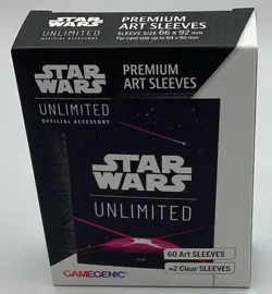Star Wars: Unlimited Premium 60 Art Sleeve Card Back Magenta Gamegenic +2 Clear - Image 2