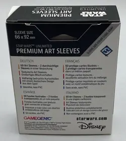Star Wars: Unlimited Premium 60 Art Sleeve Card Back Magenta Gamegenic +2 Clear - Image 4