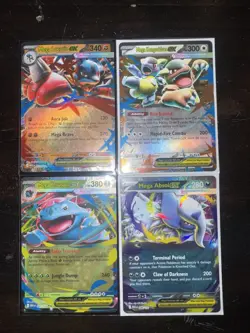 Mega Evolutions Ex Double Rare Lot (4 Cards) Lucario/Kangaskhan/Venusaur/Absol - Image 1