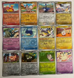 Pokemon 12 Card Journey Together Reverse Holo Lot No Duplicates Wailmer Cufant + - Image 1