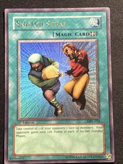 Snatch Steal MRL-036 1st Edition Yu-Gi-Oh Ultra Rare Card Heavily Played HP - Image 1