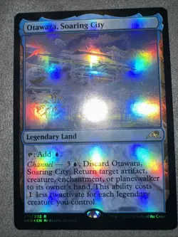 MTG Otawara Soaring City Foil NM-Mint Kamigawa Neon Dynasty - Image 1