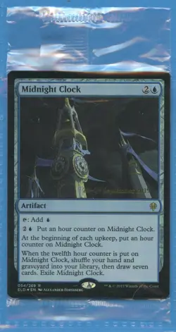 MTG: PreRelease Promo: Throne of Eldraine: Midnight Clock: FOIL: STILL SEALED - Image 1