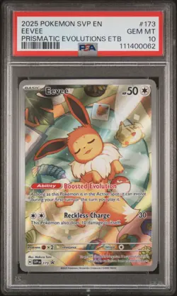 2025 POKEMON SVP EN-SV BLACK STAR PROMO #173 EEVEE PSA 10 - Image 1