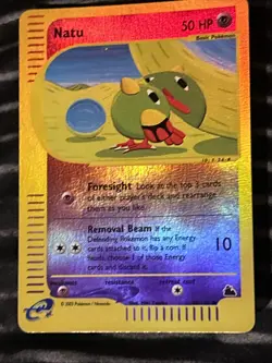 Natu 80/144 Skyridge Reverse Holo Pokemon Card Excellent ! Vintage Rare WOTC Era - Image 2