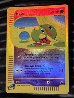 Natu 80/144 Skyridge Reverse Holo Pokemon Card Excellent ! Vintage Rare WOTC Era - Image 3