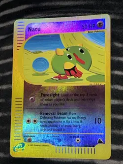 Natu 80/144 Skyridge Reverse Holo Pokemon Card Excellent ! Vintage Rare WOTC Era - Image 4