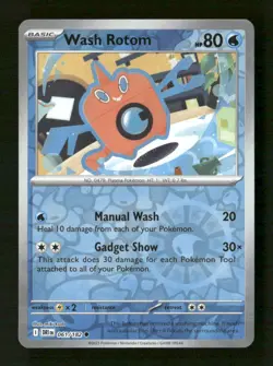Wash Rotom Reverse Holo Common SV10: Destined Rivals 061/182 NM Pokemon NM - Image 1