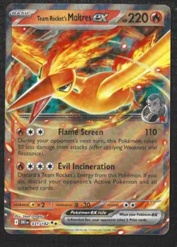 Pokemon Team Rocket’s Moltres ex 031/182 - Double Rare - Destined Rivals - NM - Image 1