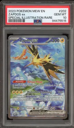 Pokemon Zapdos ex 151 MEW EN Special Illustration Rare #202 PSA 10 Gem Mint - Image 1