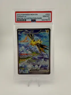 Pokemon Zapdos ex 151 MEW EN Special Illustration Rare #202 PSA 10 Gem Mint - Image 2