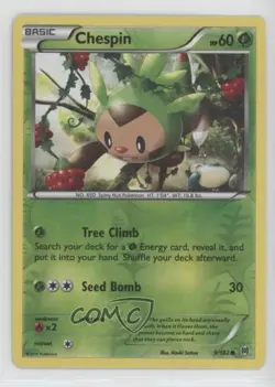 Chespin Reverse Foil Pokemon XY BREAKthrough #9 - Image 1