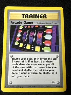 Arcade Game - 83/111 - Rare - Unlimited Edition Moderately Played Pokemon LP/MP - Image 1