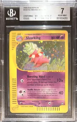 POKEMON BGS 7 SLOWKING HOLO H22/H32 SET AQUAPOLIS ENGLISH 2003! - Image 1