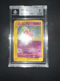 POKEMON BGS 7 SLOWKING HOLO H22/H32 SET AQUAPOLIS ENGLISH 2003! - Image 2