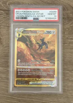 ORGN.FRM.DIALGA VSTAR CROWN ZENITH-FA-SECRET POKEMON SWSH 2023 GG68 EN PSA 10 - Image 1