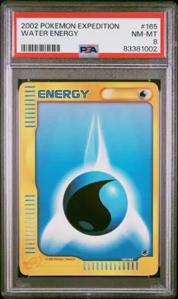 2002 POKEMON EXPEDITION #165 WATER ENERGY PSA 8 - Image 1