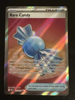Rare Candy 175/132 Pokemon Mega Evolution Ultra Rare Full Art Trainer Holo NM - Image 1