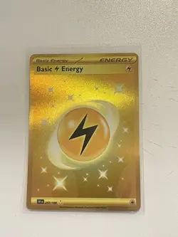 Basic Lightning Energy 257/198 Gold Holo Scarlet & Violet Base Set Pokemon NM - Image 1