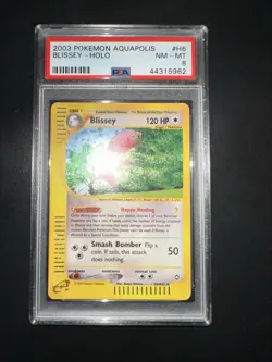 POKEMON PSA 8 BLISSEY HOLO H6/H32 SET AQUAPOLIS ENGLISH 2003! - Image 3