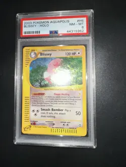 POKEMON PSA 8 BLISSEY HOLO H6/H32 SET AQUAPOLIS ENGLISH 2003! - Image 4