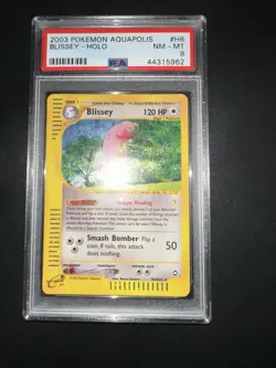 POKEMON PSA 8 BLISSEY HOLO H6/H32 SET AQUAPOLIS ENGLISH 2003! - Image 5